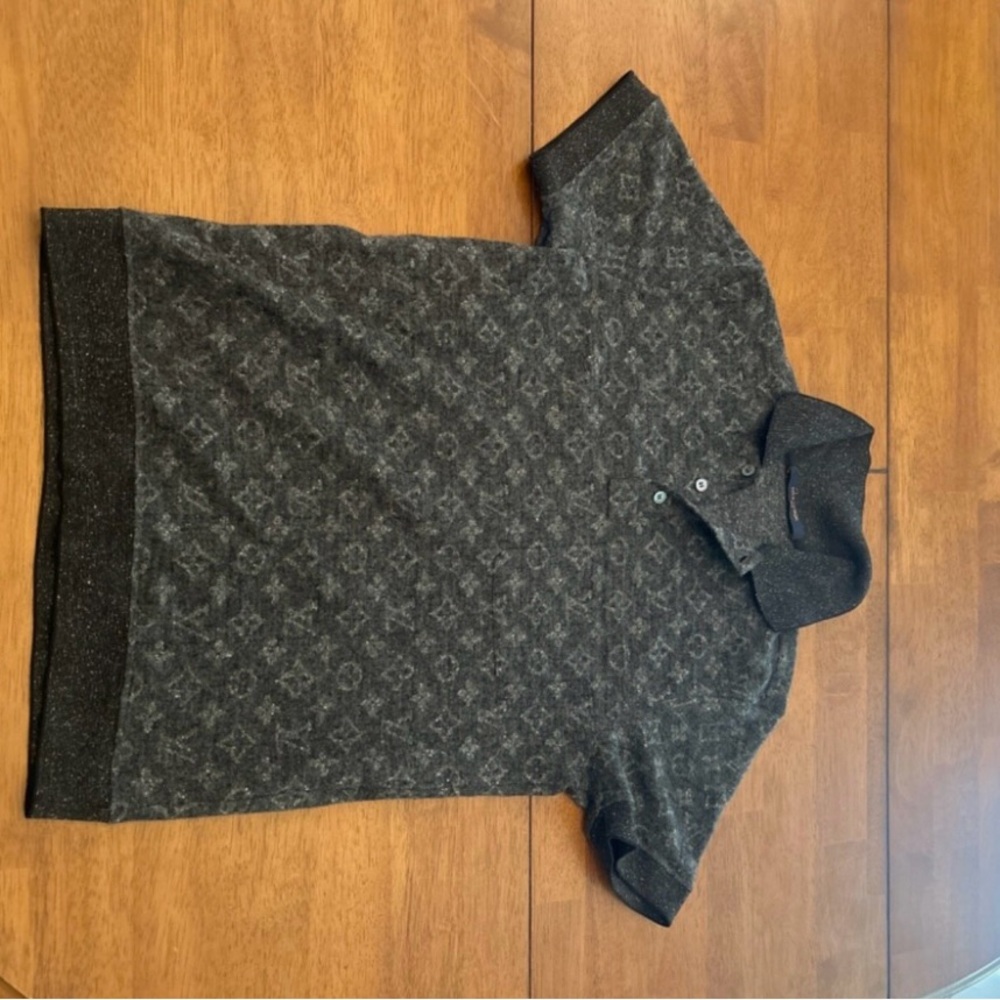 Louis Vuitton Charcoal Speckled Polo